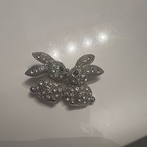 Kissing Bunny Brooch